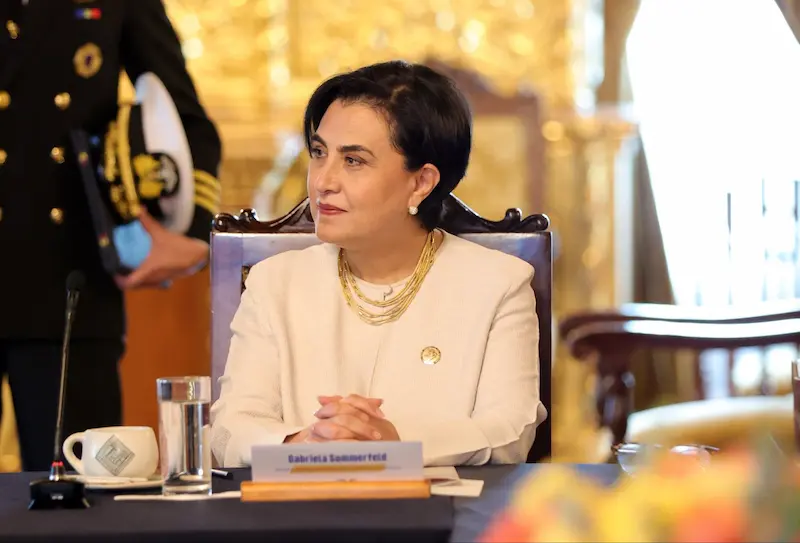Gabriela Sommerfeld, Ministra de Relaciones Exteriores y Movilidad Humana de la República del Ecuador