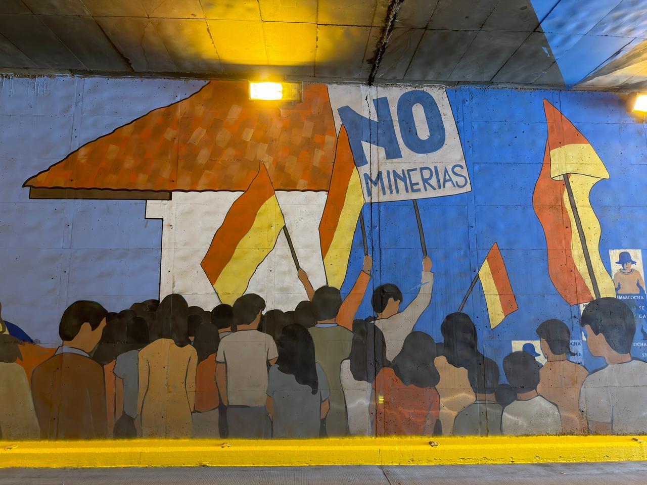 “Quinto Río Vive”: Cuenca inaugura mural de 300 metros que recuerda la defensa del agua