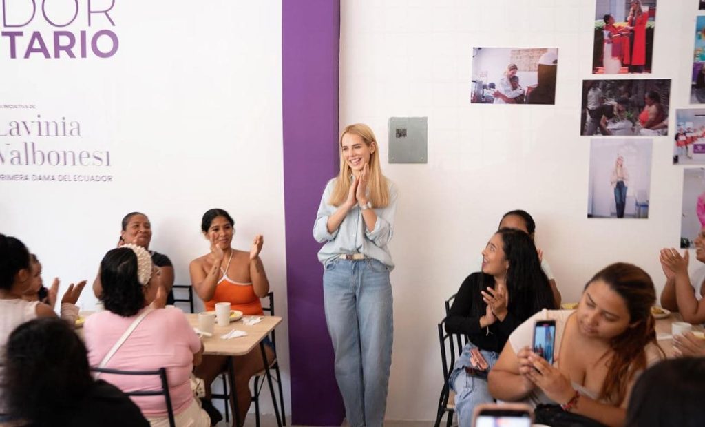 Lavinia Valbonesi, inauguró este martes el comedor comunitario de Fundación ANA en Guayaquil