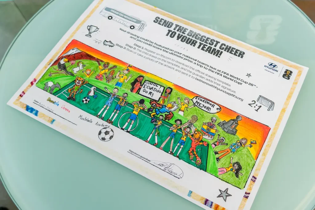 Niña ecuatoriana de 12 años gana concurso global de Hyundai y representará al país en la Copa Mundial de la FIFA 2026