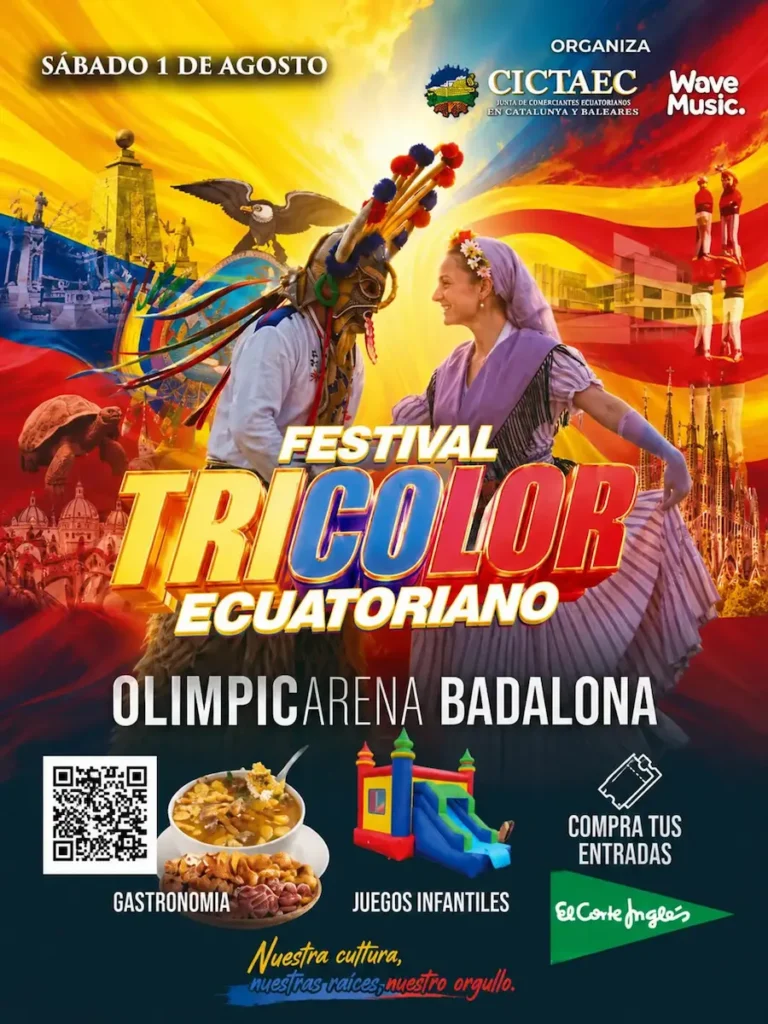 Ecuador en el corazón de Barcelona: El Festival Tricolor Ecuatoriano celebrará la hermandad y la cultura en el Olympic Arena Badalona